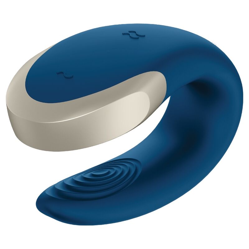 SATISFYER - DOUBLE LOVE LUXURY VIBRATORE DI COPPIA  BLU
