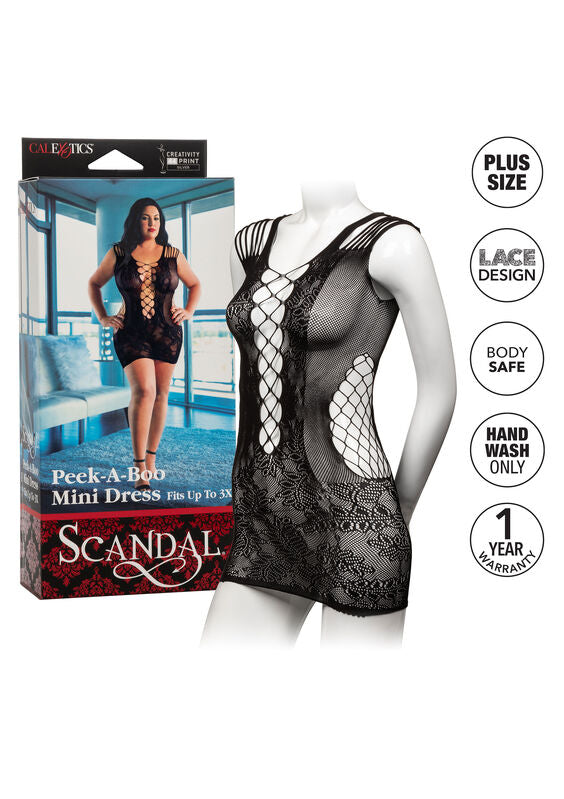 CALEXOTICS - PEEK-A-BOO  MINI ABITO PLUS SIZE