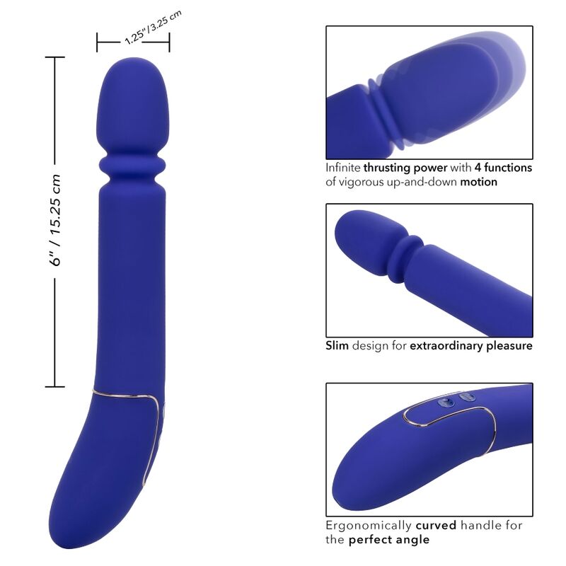 CALEXOTICS - SHAMELESS SLIM THUMPER MASSAGGIATORE BLU