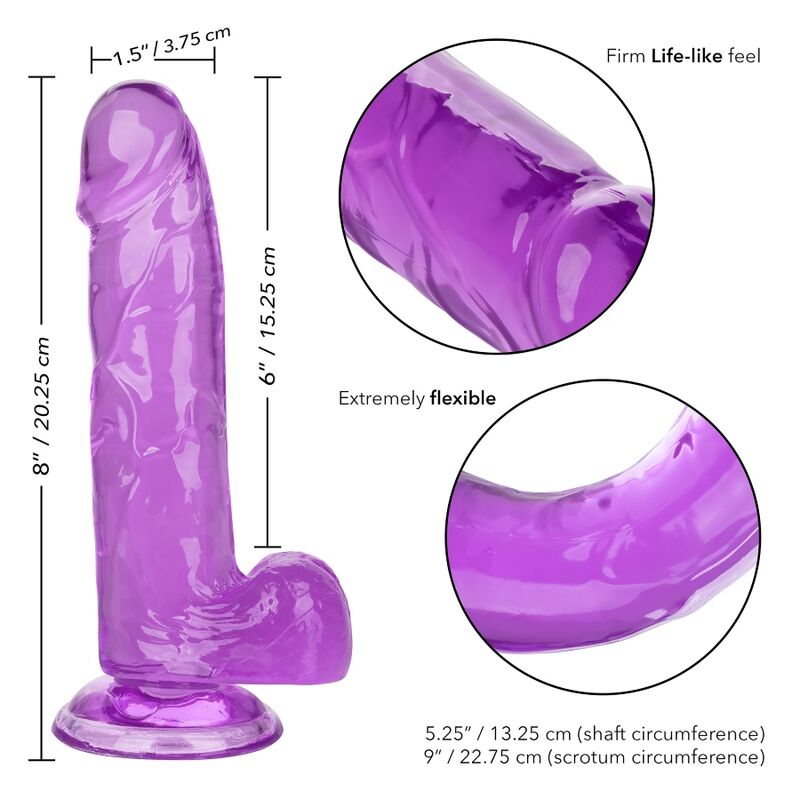 DILDO REALISTICO QUEEN SIZE 15,3 CM VIOLA