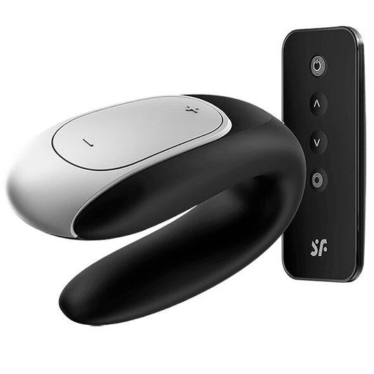 SATISFYER - VIBRATORE DI COPPIA DOUBLE FUN NERO