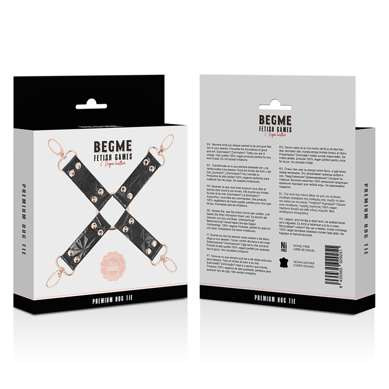 BEGME - BLACK EDITION HOG TIE IN PELLE VEGANA 