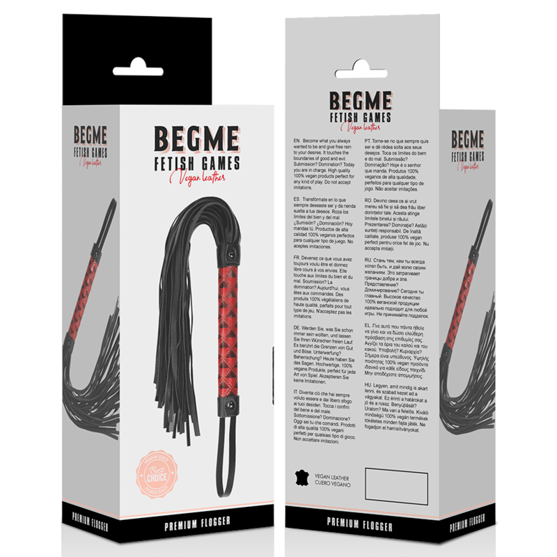 BEGME - RED EDITION  FLOGGER IN PELLE VEGANA