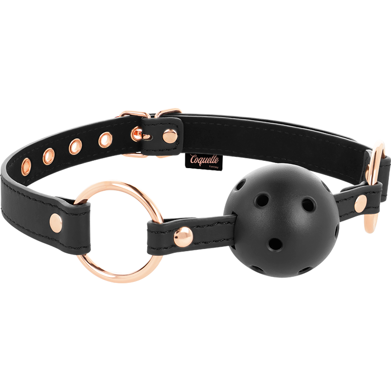 BALL-GAG FORATO REGOLABILE, RESPIRABILE, SICURO PER BDSM