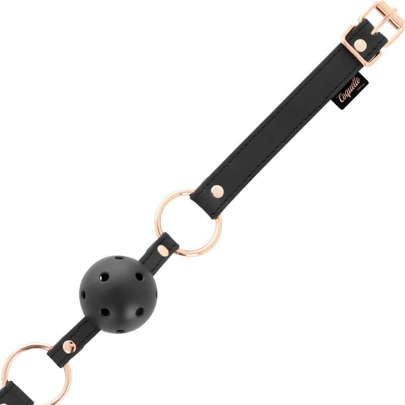 BALL-GAG FORATO REGOLABILE, RESPIRABILE, SICURO PER BDSM