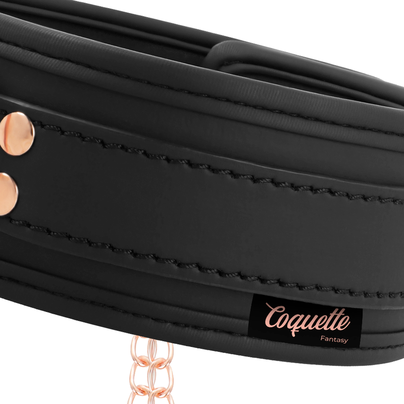 COQUETTE CHIC DESIRE - COLLARE CON FODERA IN NEOPRENE CON MORSETTI PER CAPEZZOLI