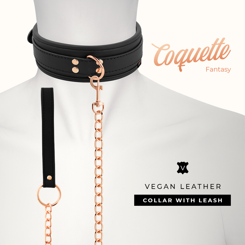 COQUETTE CHIC DESIRE - FANTASY COLLARE IN PELLE VEGANA CON FODERA IN NEOPRENE