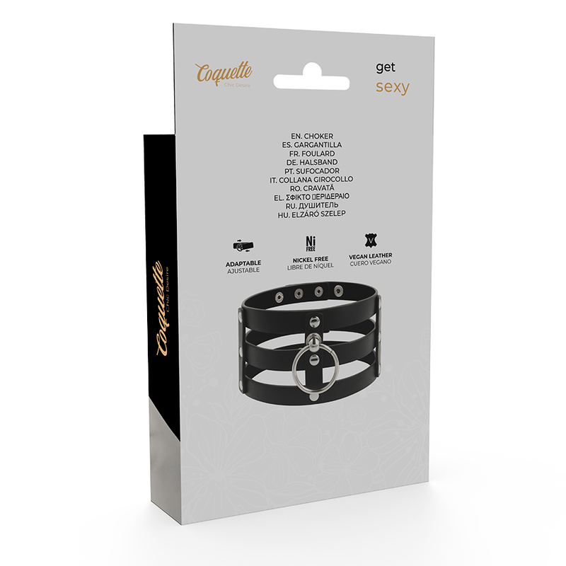 COQUETTE CHIC DESIRE - CHOKER IN PELLE VEGANA STILE FETISH