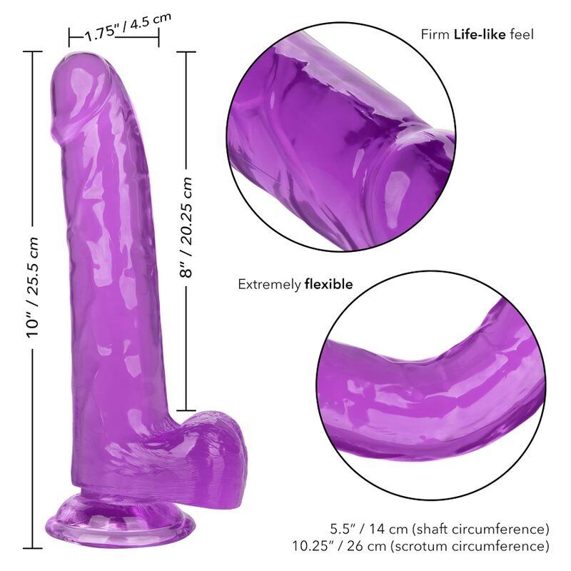 DILDO REALISTICO QUEEN SIZE 20,3 CM VIOLA