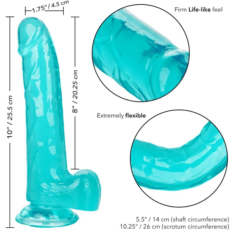 CALEXOTICS - DILDO QUEEN SIZE  20,3 CM BLU