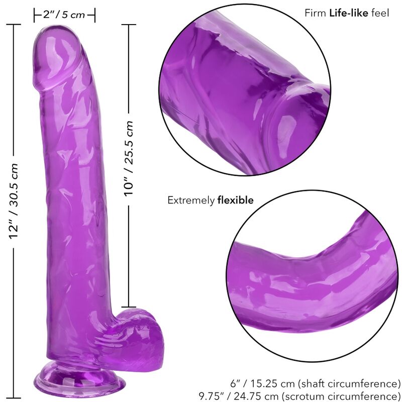 DILDO REALISTICO QUEEN SIZE 25,5 CM VIOLA