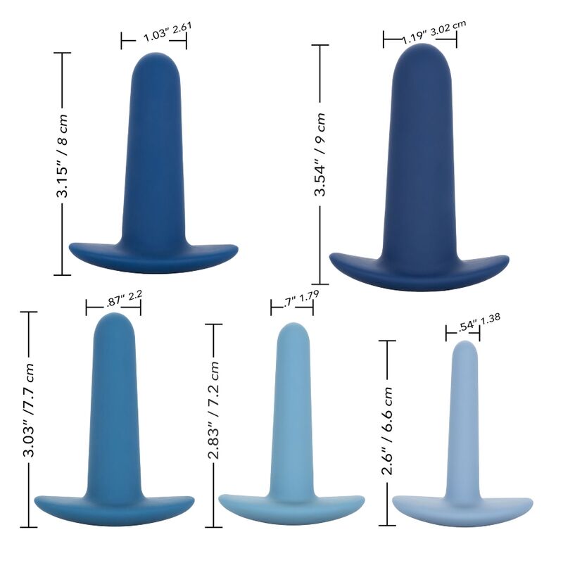 CALEXOTICS - SET DI ALLENAMENTO ANALE INDOSSABILE 5 PEZZI