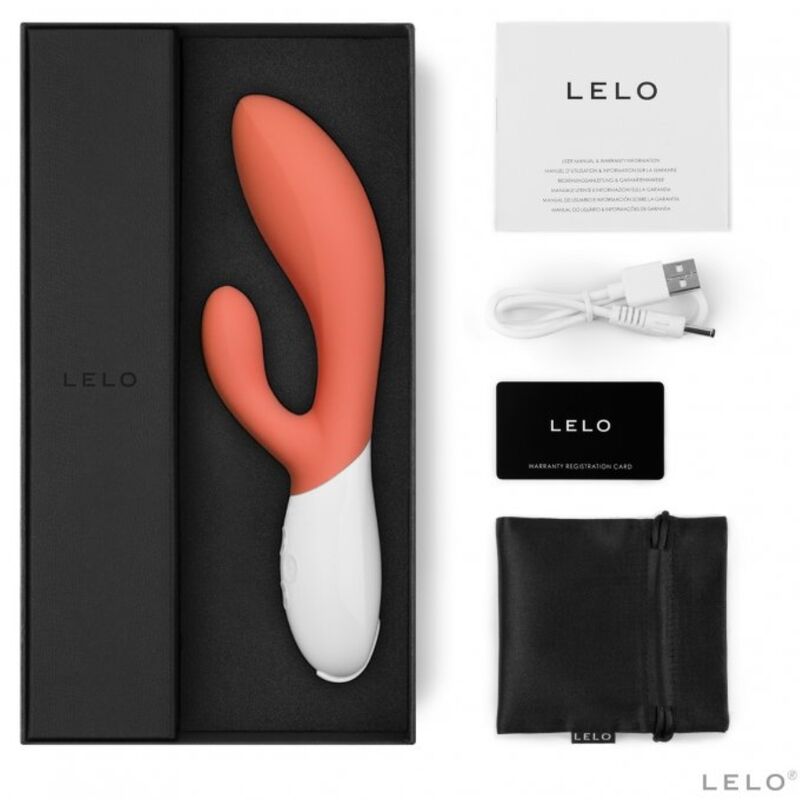 LELO - INA 3 LUXURY VIBRATORE RABBIT CORALLO
