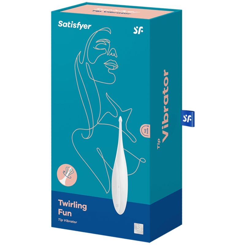SATISFYER - TWIRLING FUN VIBRATORE CON PUNTA  CLITORIDE ROTANTE BIANCO