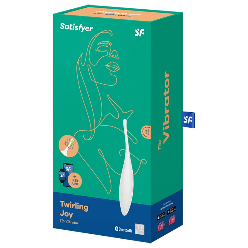 SATISFYER - TWIRLING JOY VIBRATORE CON PUNTA PER CLITORIDE  BIANCO