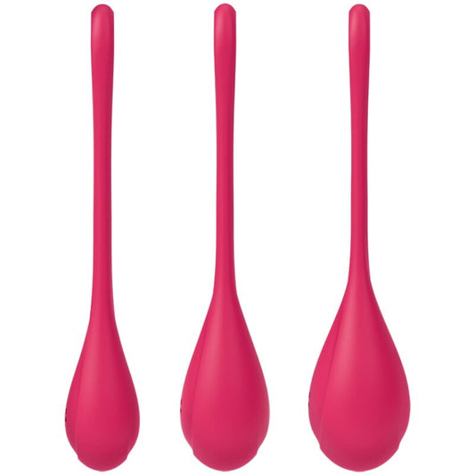 SATISFYER - YONI 1 SET DI PALLINE VAGINALI PER ALLENAMENTO PELVICO ROSSE