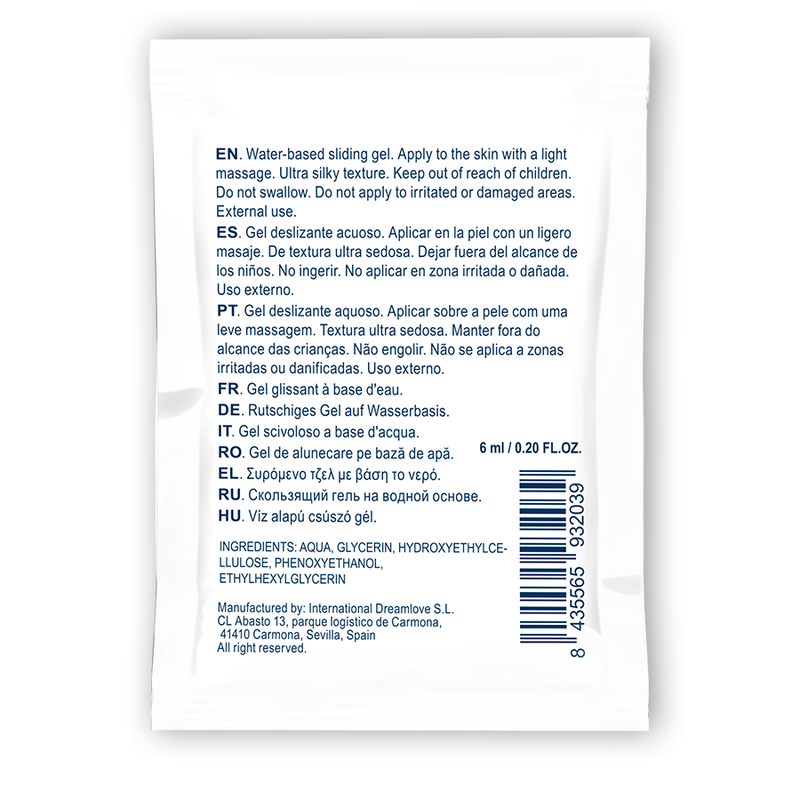 WATERFEEL - GEL LUBRIFICANTE NEUTRO A BASE D'ACQUA MONODOSE 6 ML