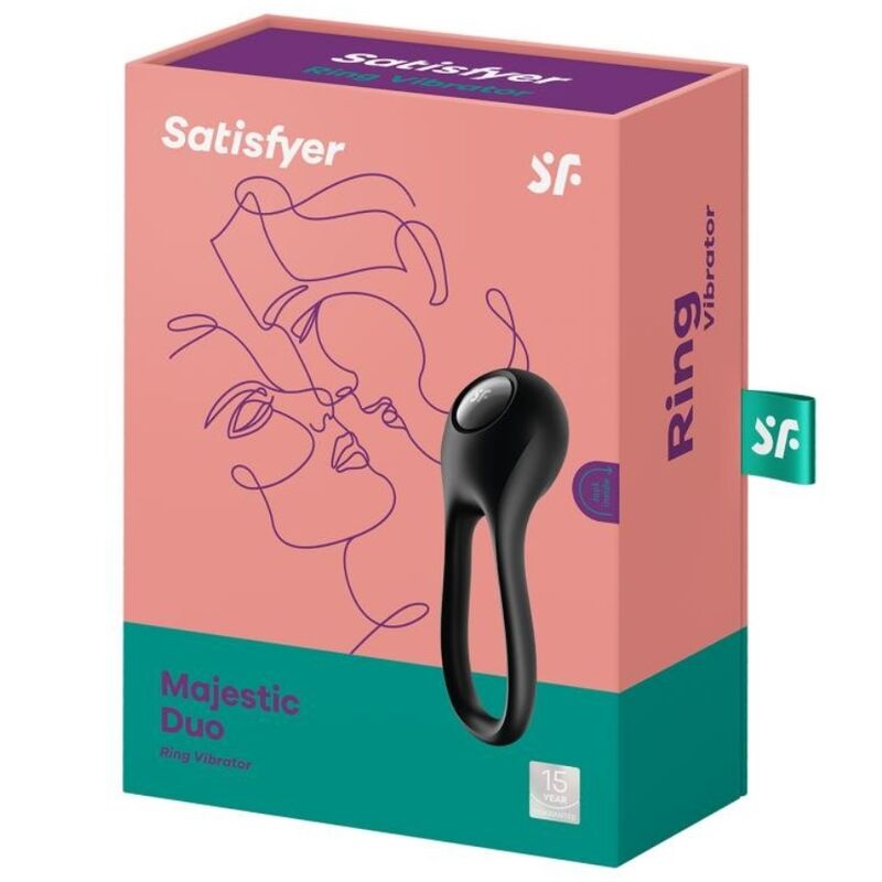 SATISFYER - MAJESTIC DUO ANELLO PENE VIBRANTE NERO