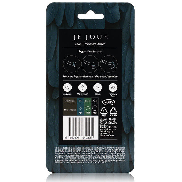 JE JOUE - ANELLO IN SILICONE CON TENSIONE MINIMA COLORE BLU