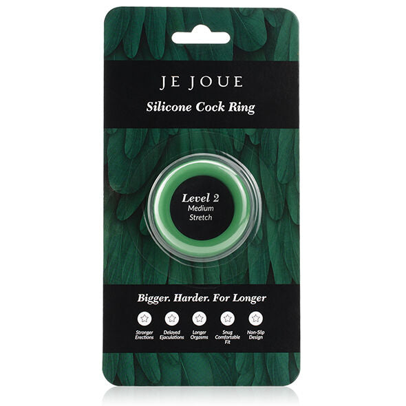 JE JOUE - ANELLO IN SILICONE CON TENSIONE MEDIA  COLORE VERDE
