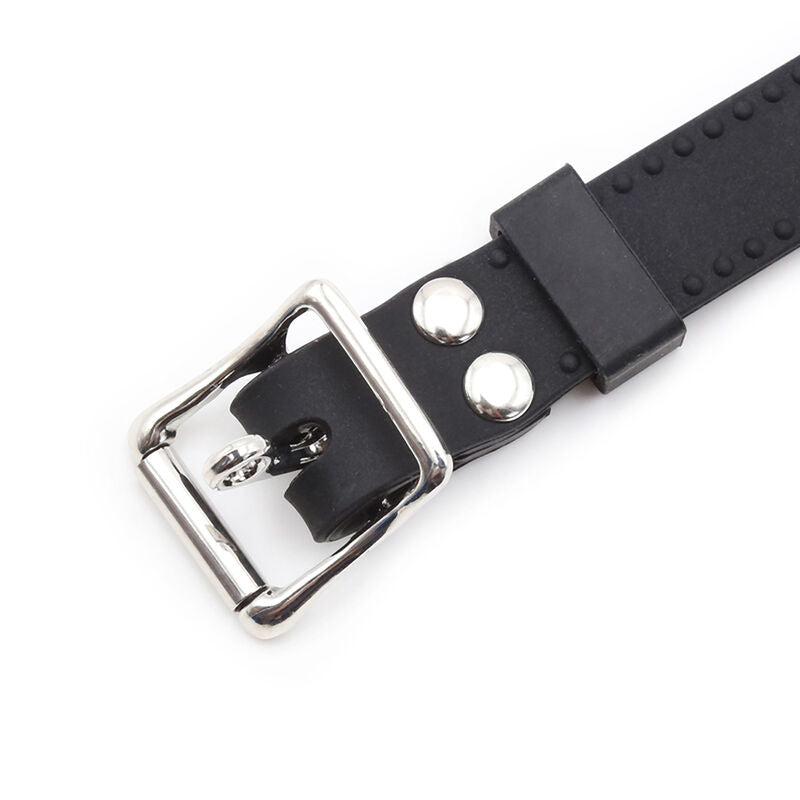 OHMAMA FETISH - GAG AD ANELLO CON CATENE E MORSETTI PER CAPEZZOLI