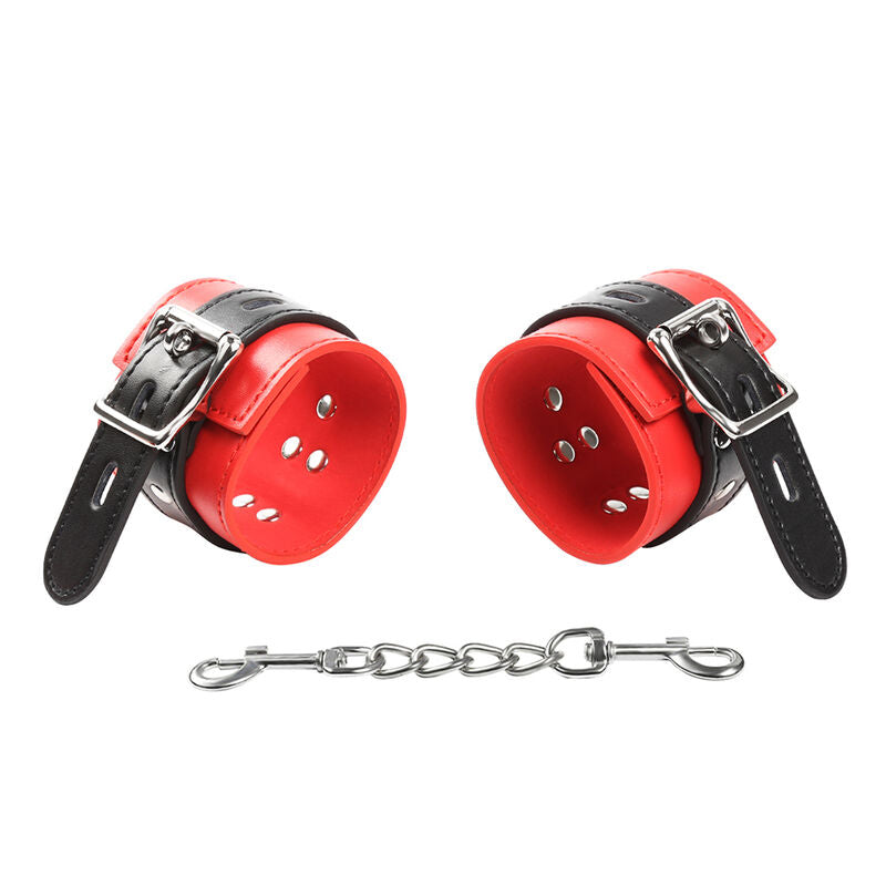 OHMAMA FETISH - MANETTE LOCKING/BUCKLING ROSSE E NERE
