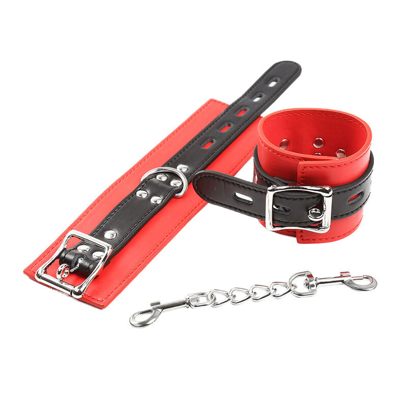 OHMAMA FETISH - MANETTE LOCKING/BUCKLING ROSSE E NERE