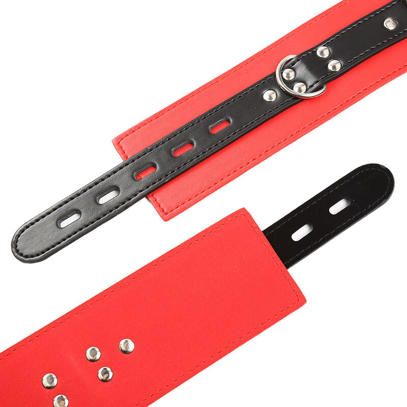 OHMAMA FETISH - MANETTE LOCKING/BUCKLING ROSSE E NERE