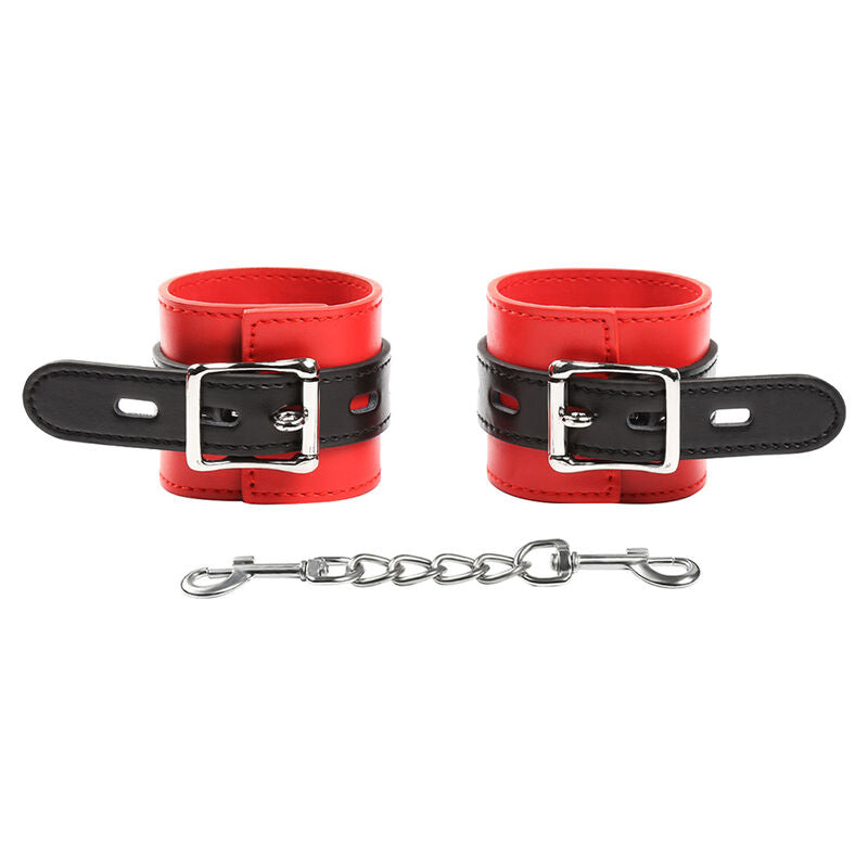 OHMAMA FETISH - MANETTE LOCKING/BUCKLING ROSSE E NERE
