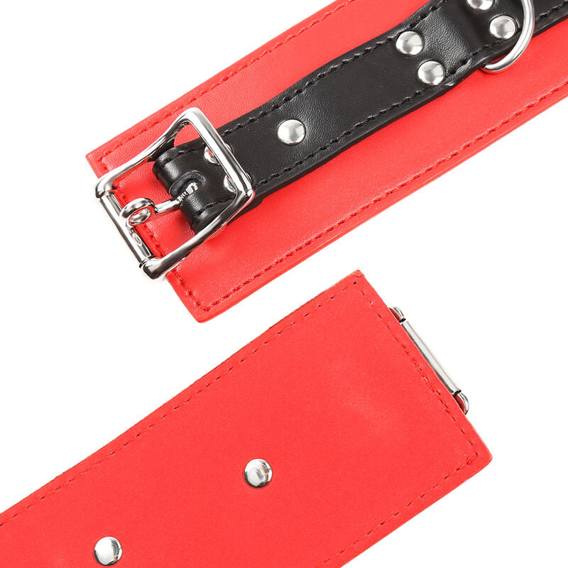 OHMAMA FETISH - MANETTE LOCKING/BUCKLING ROSSE E NERE