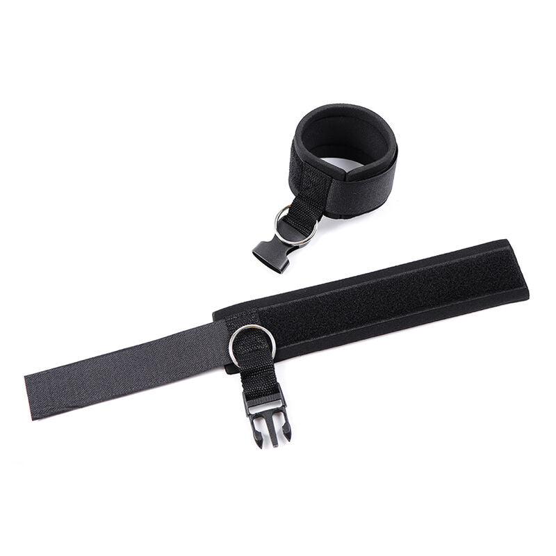 OHMAMA FETISH - CINTURINI PER POLSI CON CHIUSURA A STRAPPO IN NEOPRENE