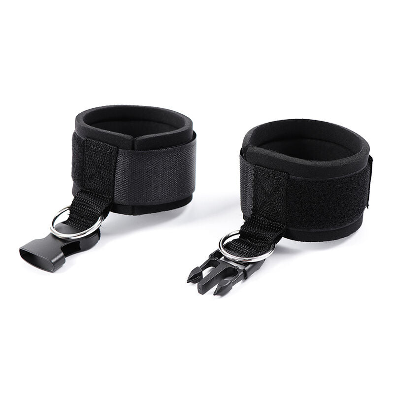 OHMAMA FETISH - CINTURINI PER POLSI CON CHIUSURA A STRAPPO IN NEOPRENE