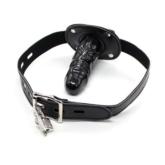 OHMAMA - GAG CON DILDO E CHIUSURA CON LUCCHETTO L