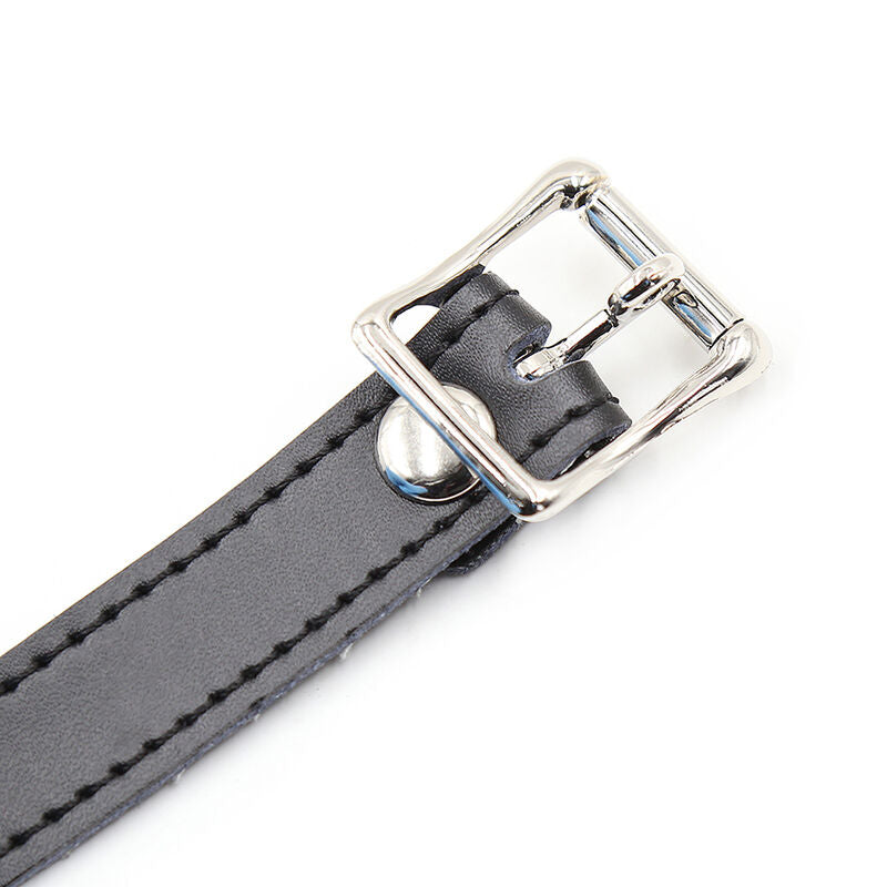 OHMAMA FETISH - BALL GAG IN SILICONE CON CINTURA IN PELLE E LUCCHETTO