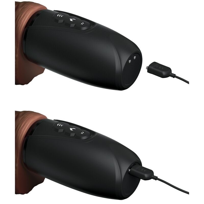 KING COCK - TRIPLE THREAT DILDO VIBRANTE CON TESTICOLI MULATTO