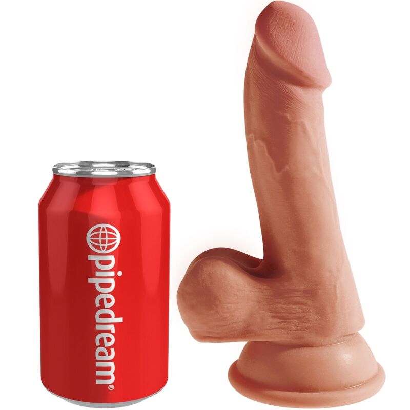 KING COCK - DILDO PLUS 3D CON TESTICOLI 17 CM