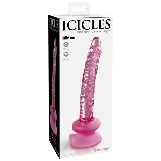 ICICLES - N. 86 DILDO IN VETRO CON VENTOSA