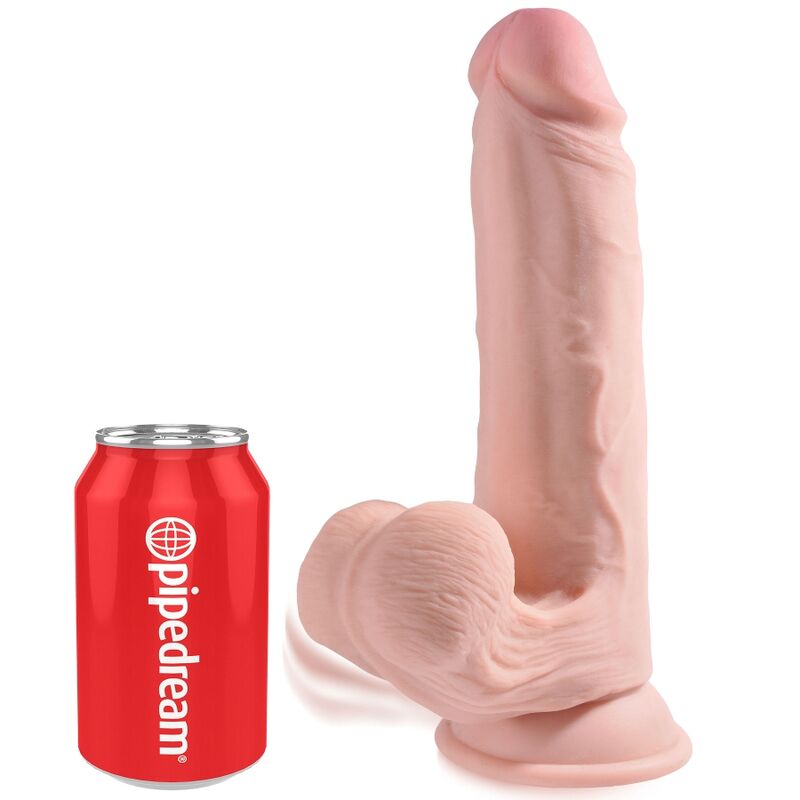 KING COCK - DILDO TRIPLA DENSITA' CON TESTICOLI OSCILLANTI 20.3 CM