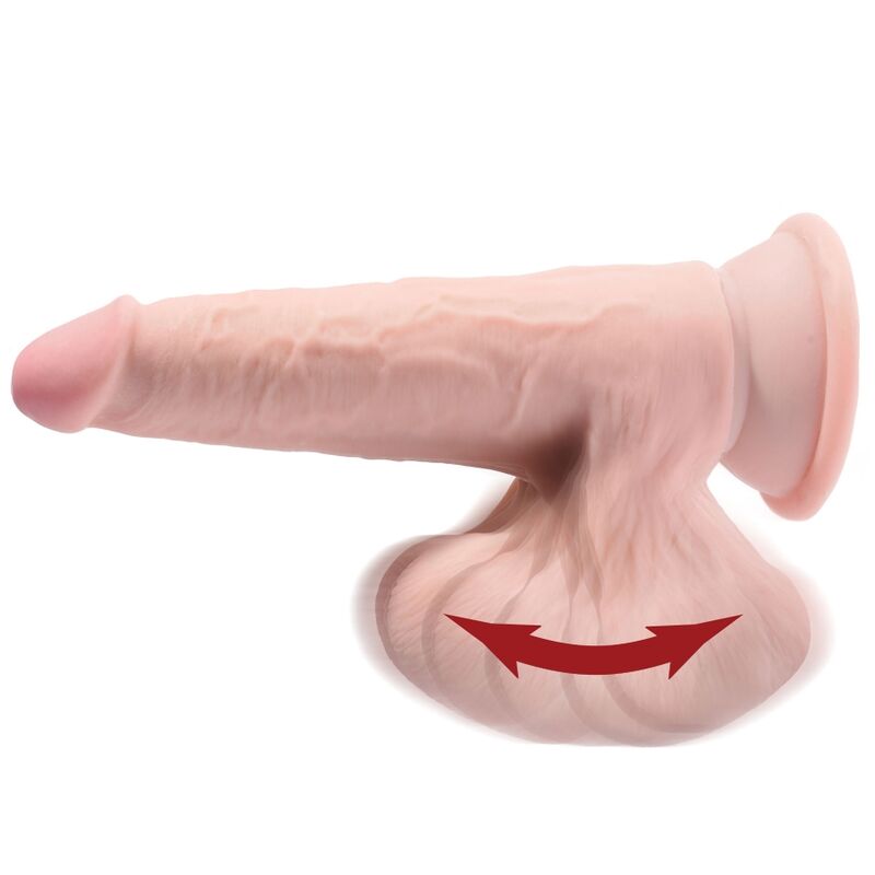 KING COCK - PLUS 3D DILDO CON TESTICOLI OSCILLANTI 12,7 CM
