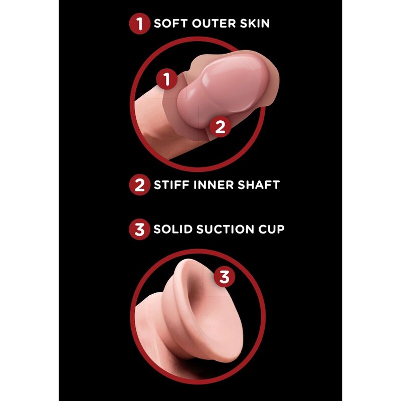 KING COCK - PLUS 3D DILDO CON TESTICOLI OSCILLANTI 12,7 CM