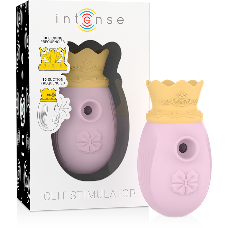 INTENSE - STIMOLATORE CLITORIDEO 10 MODALITÀ DI ASPIRAZIONE E LECCATURA - ROSA