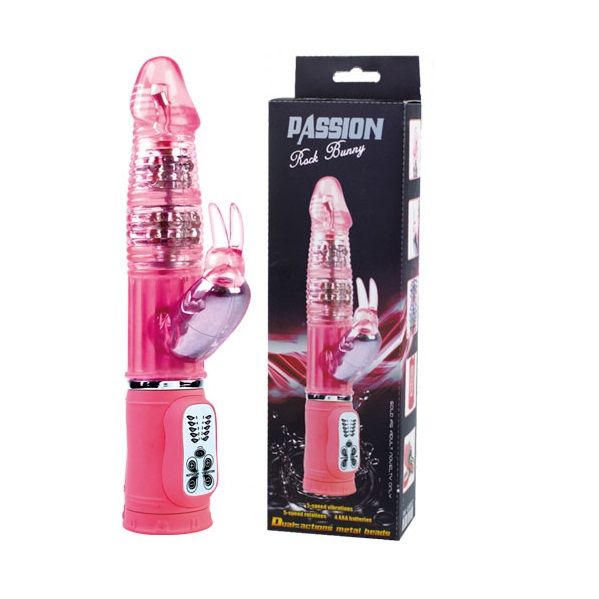 VIBRATORE ROTATORE CON RABBIT PASSION ROCK BUNNY 27 CM 10 FUZIONI