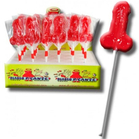 DIABLO GOLOSO - LECCA-LECCA GOMMOSO A FORMA DI PENE AL GUSTO DI FRAGOLA