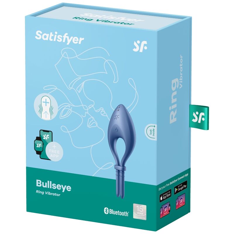 SATISFYER - BULLSEYE ANELLO VIBRANTE CON APP BLU