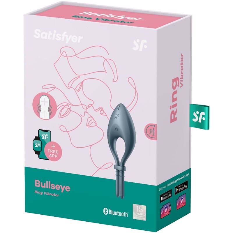 SATISFYER - BULLSEYE ANELLO VIBRANTE CON APP GRIGIO
