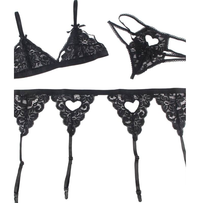 SET NERO CON PIZZO, ELEGANTE E SENSUALE, COMFORT PREMIUM