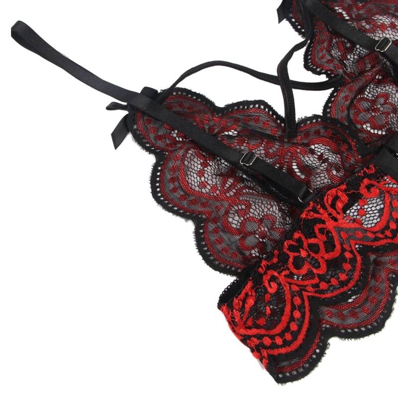 SET TOP IN PIZZO + SLIP, ELEGANTE, SEDUTTIVO