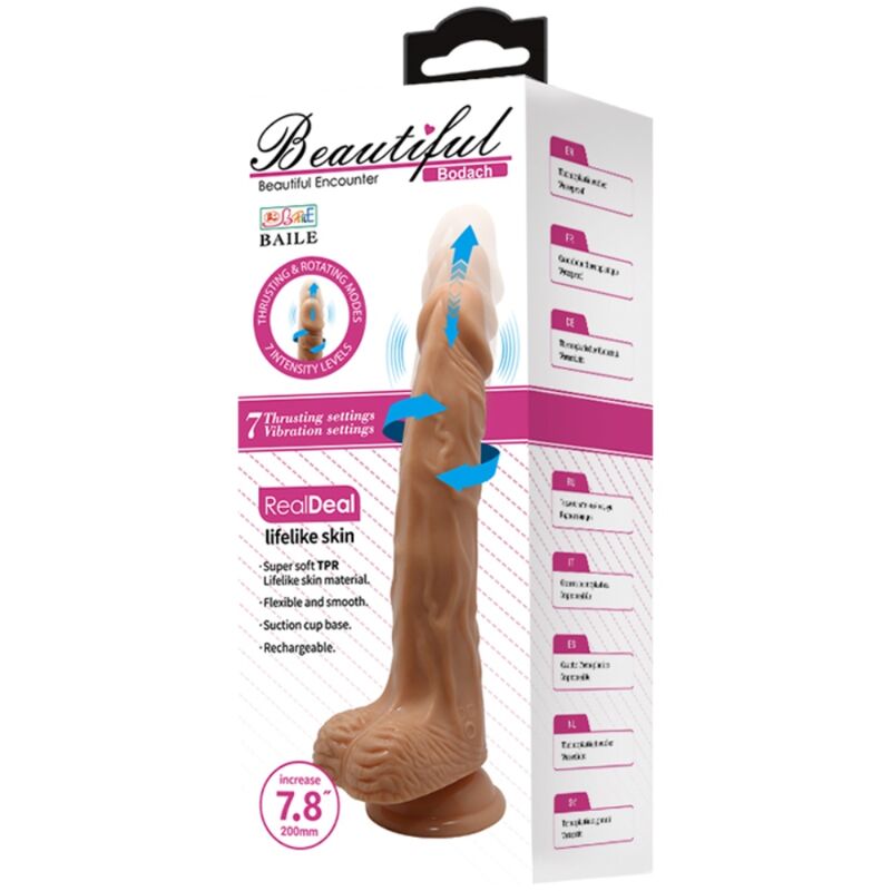 DILDO ROTATORE VIBRATORE BEAUTIFUL ENCOUNTER BODACH 20 CM