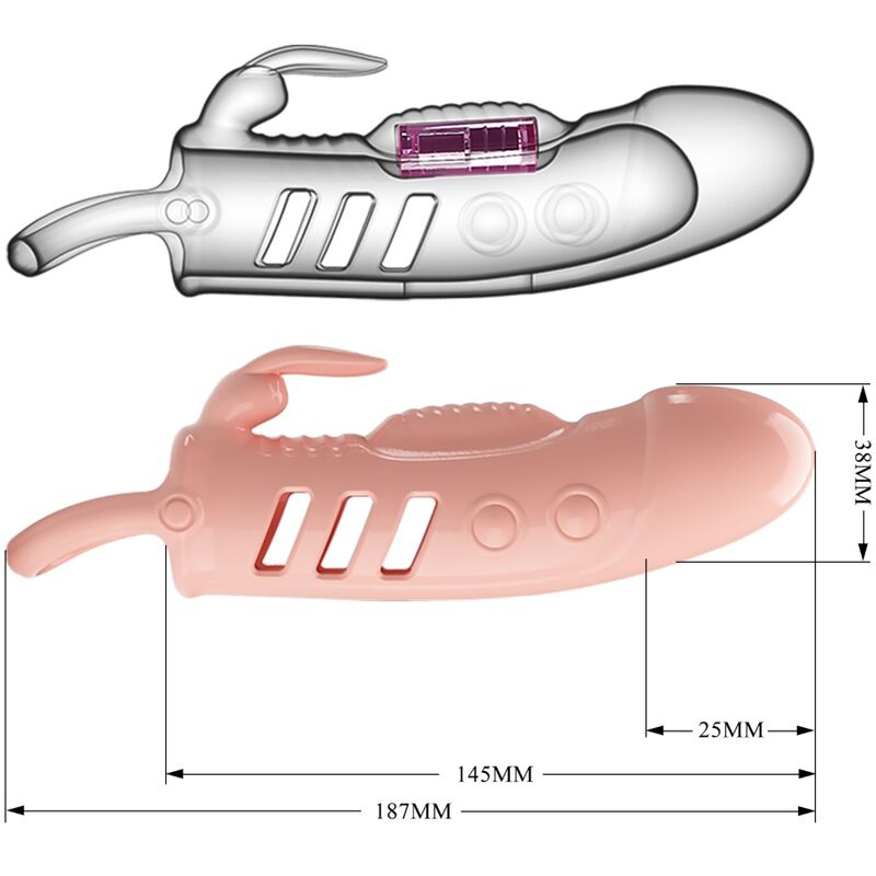PRETTY LOVE - SLOANE GUAINA PER PENE CON  RABBIT COLORE CHIARO