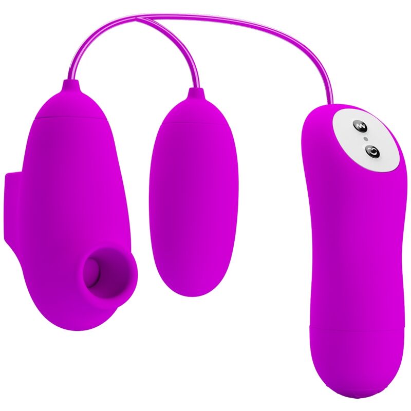 MINI VIBRATORE BULLET E STIMOLATORE CON ASPIRAZIONE, 12 FUNZIONI, SILENZIOSO